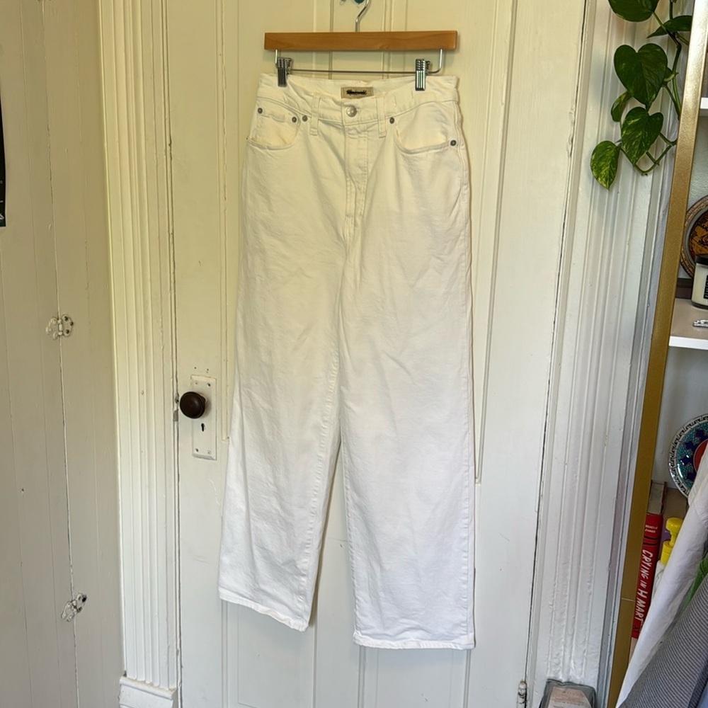 Madewell The Perfect Vintage Wide-Leg Crop Jean in Tile White - Picture 3 of 10